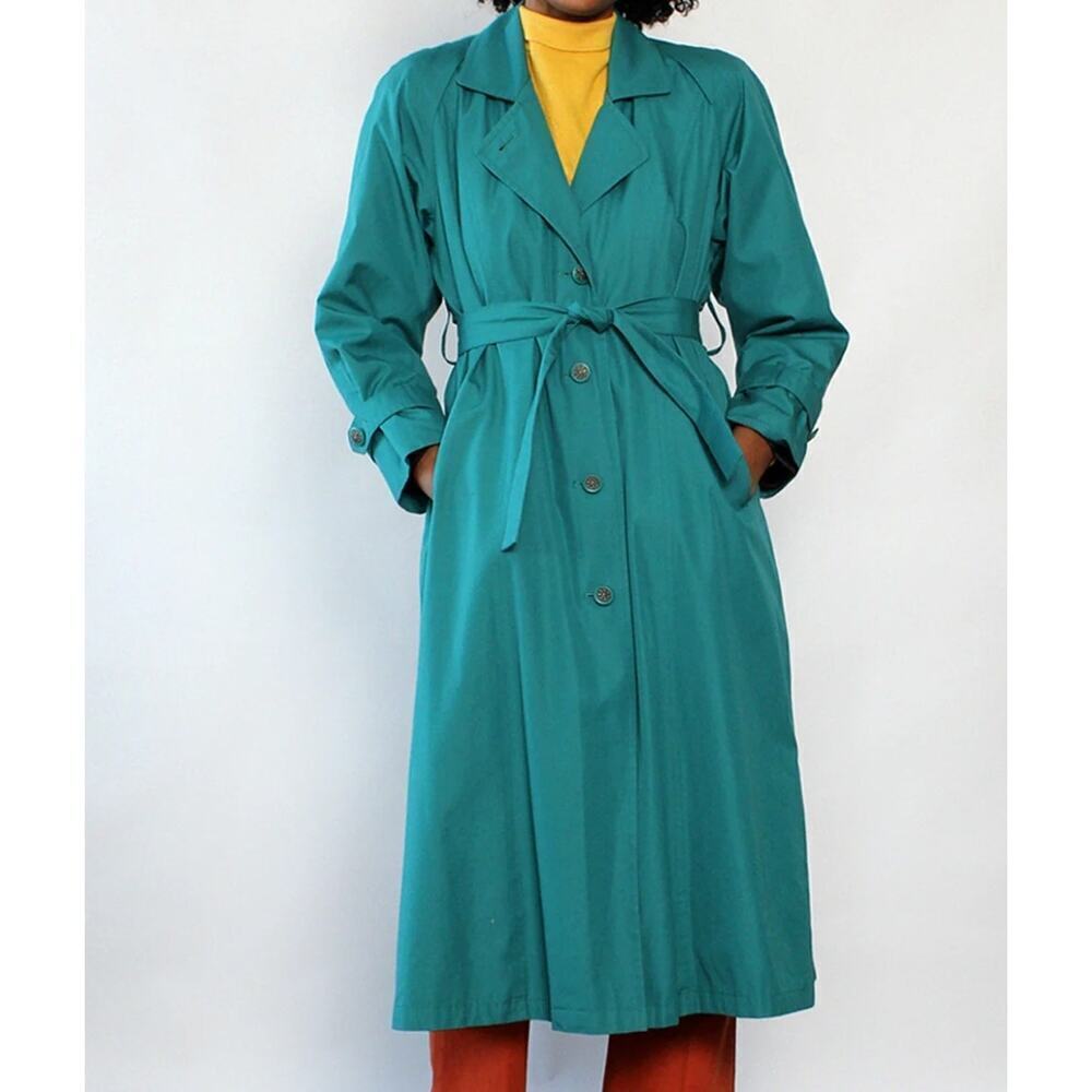 London Fog Flannel Lined Trench size 8 reg